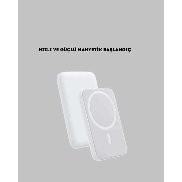 BFS Manyetik Kablosuz Powerbank – iPhone 12/13/14/15 Uyumlu, Hızlı Şarjlı, Ultra Hafif
