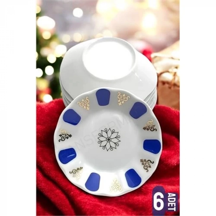 BFS Melamin Çay Tabağı 6 Adet Geleneksel Türk Çay Bardağı Altlığı