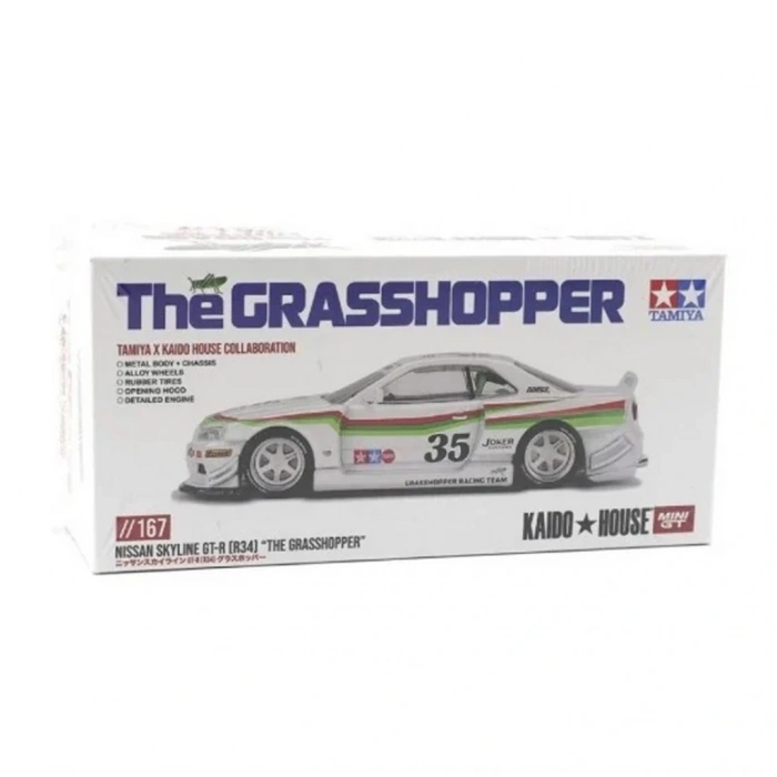 BFS Mini GT 1/64 Nissan Skyline GT-R (R34) TAMIYA x KAIDO HOUSE The GRHOPPER V1