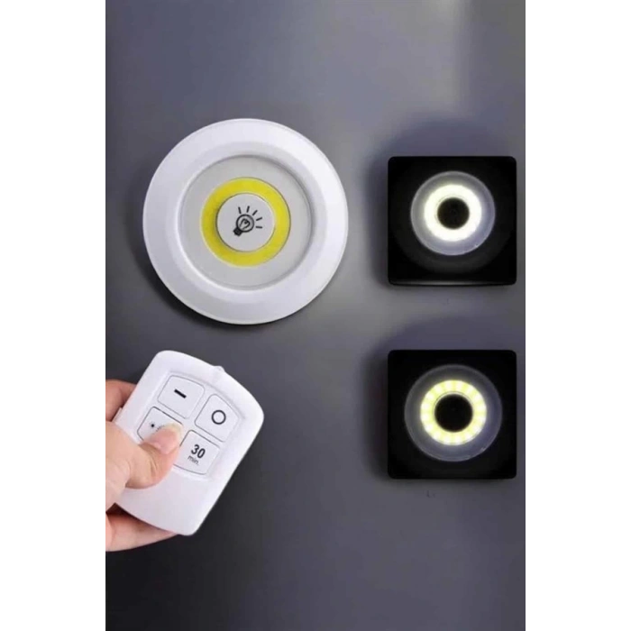 BFS Mutfak Dolap Altı Işığı Uzaktan Kumandalı Yapışkanlı Kablosuz Pilli