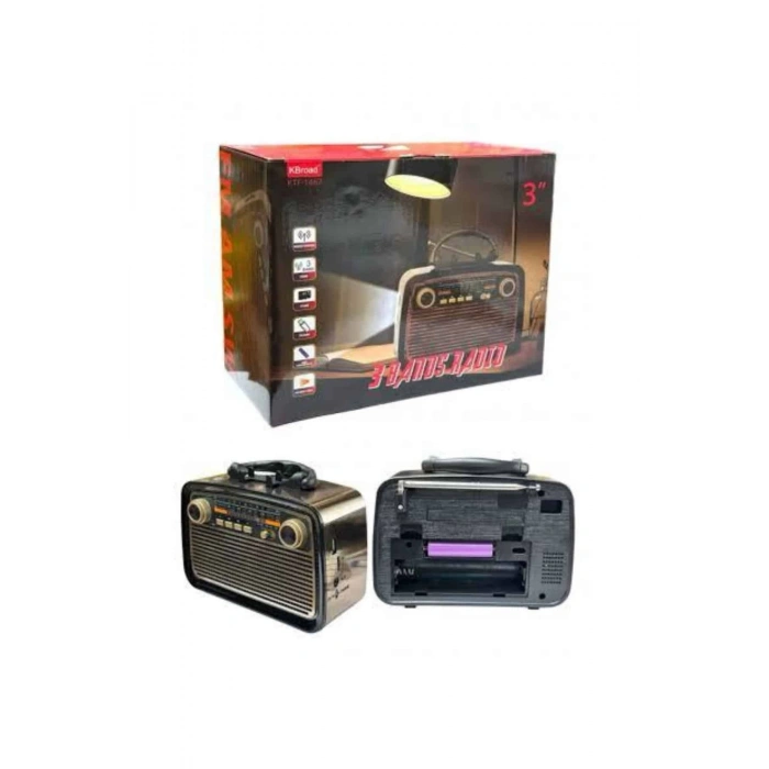 BFS Müzik Kutusu Bluetooth Bağlantılı El Fenerli Nostaljik Tasarım Radyo