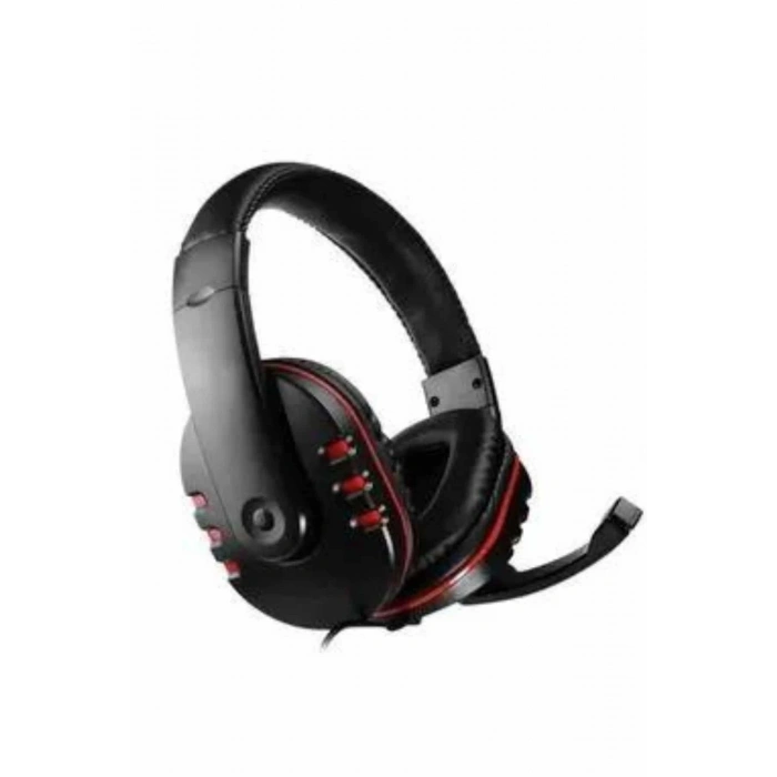 BFS Oyuncu Kulaklığı Kulak Üstü Kablolu Stereo Mikrofonlu Yumuşak Kulak Yastığı