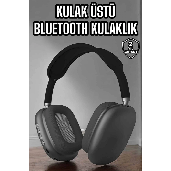 BFS P9 Plus Hi-fi Ses Kalitesi Ayarlanabilir Mikrofonlu Bluetooth Kulaklık Siyah