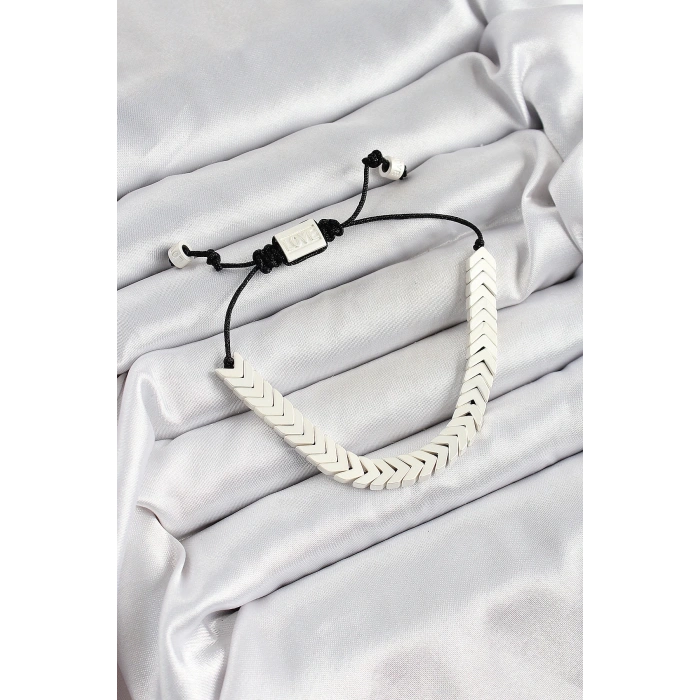 Mey İthalat® Pirinç Asansörlü Beyaz Juju Kadın Bileklik