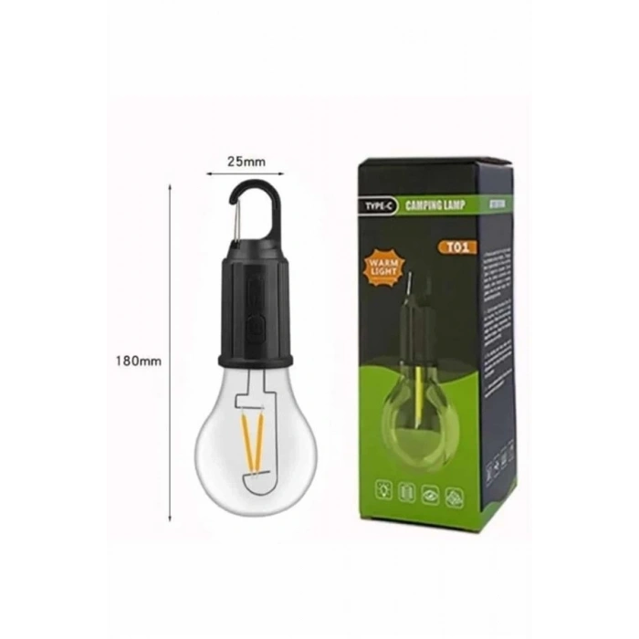 BFS Şarjlı Aydınlatma Ampul Tasarımlı Ambians Işık Askılı Kamp Lambası