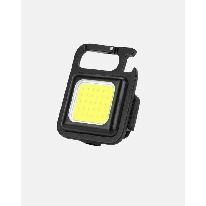 BFS Şarjlı COB LED Anahtarlık Fener – 4 Modlu, Manyetik ve Katlanabilir Standlı