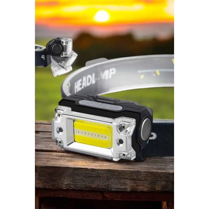 BFS Şarjlı Kafa Feneri Suya Dayanıklı Ayarlanabilir Kamp Feneri