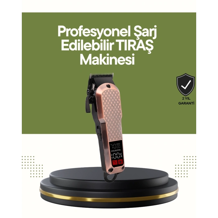 BFS Şarjlı Saç Kesme Makinesi – 4 Kademeli Ayar, LCD Ekran ve Hızlı Şarj Desteği