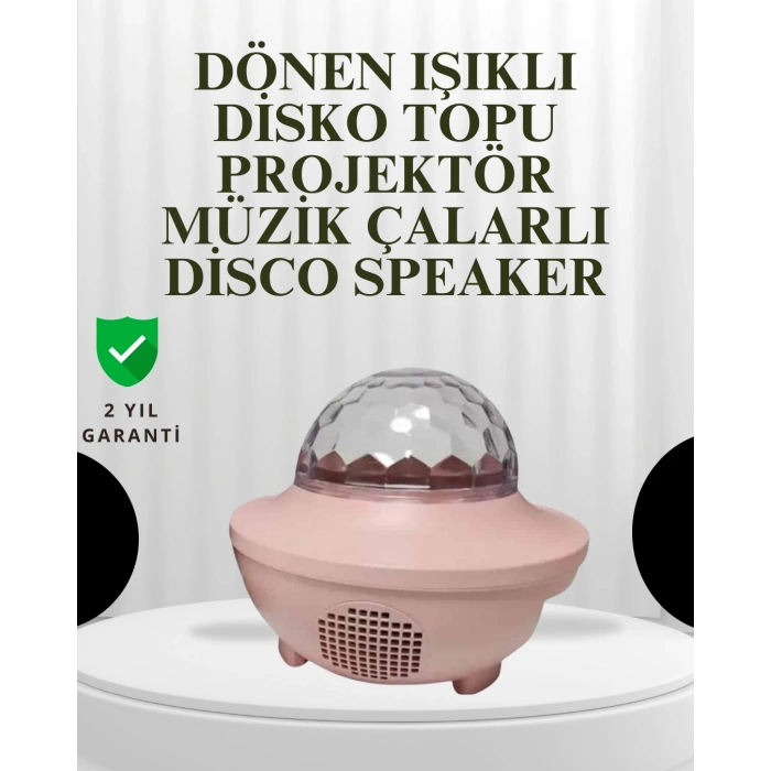 BFS Sesle Etkileşimli Yıldız Projektörlü Gece Lambası – Bluetooth Hoparlörlü, USB Girişli, Dönen Okyanus