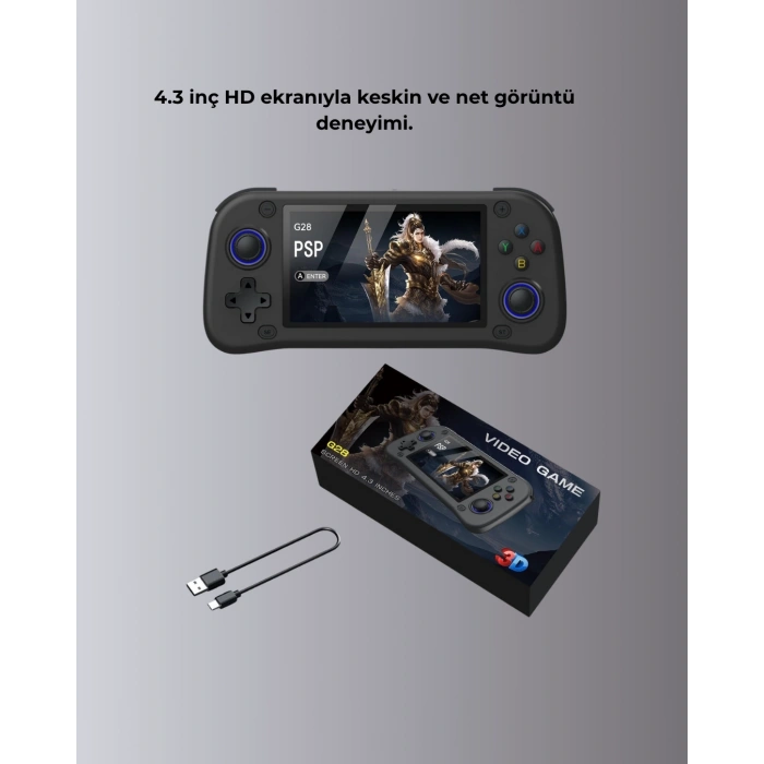 BFS Taşınabilir El Tipi Oyun Konsolu Çoklu Emülatör Destekli 64GB