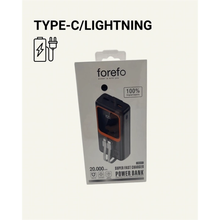 BFS Taşınabilir Şarj Cihazı 20000 mAh | 22.5W Hızlı Şarj + Dijital Ekran + Kablo Dahil