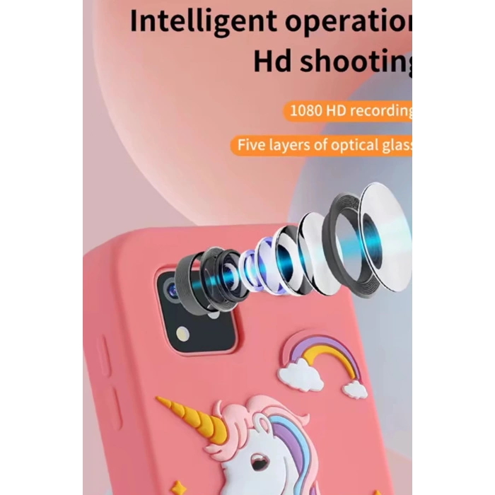 BFS Telefon Modelli Çocuk Dijital Fotoğraf Makinası Çift Kameralı Dokunmatik Ekran 2.0 Ekran