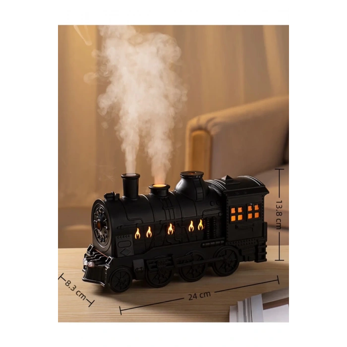 BFS Tren Şeklinde Buharlı Oda Hava Nemlendirici Işık Buhar Makinesi Kumandalı