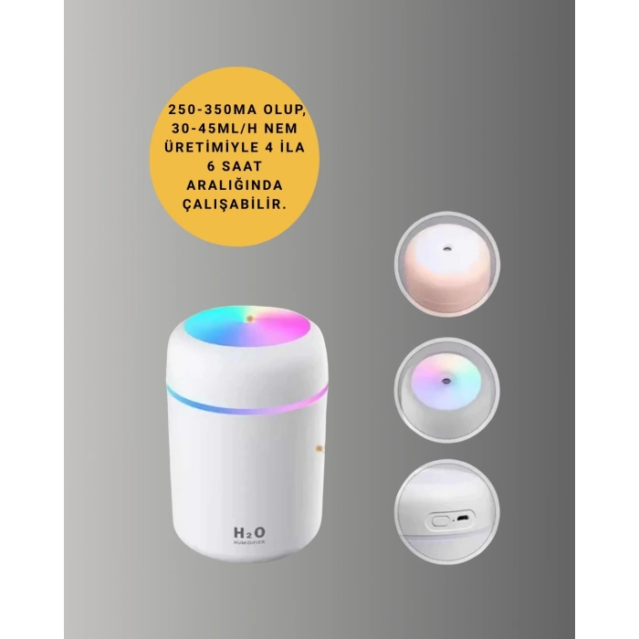 BFS USB Girişli Taşınabilir Mini Nemlendirici 300ml Su Hazneli