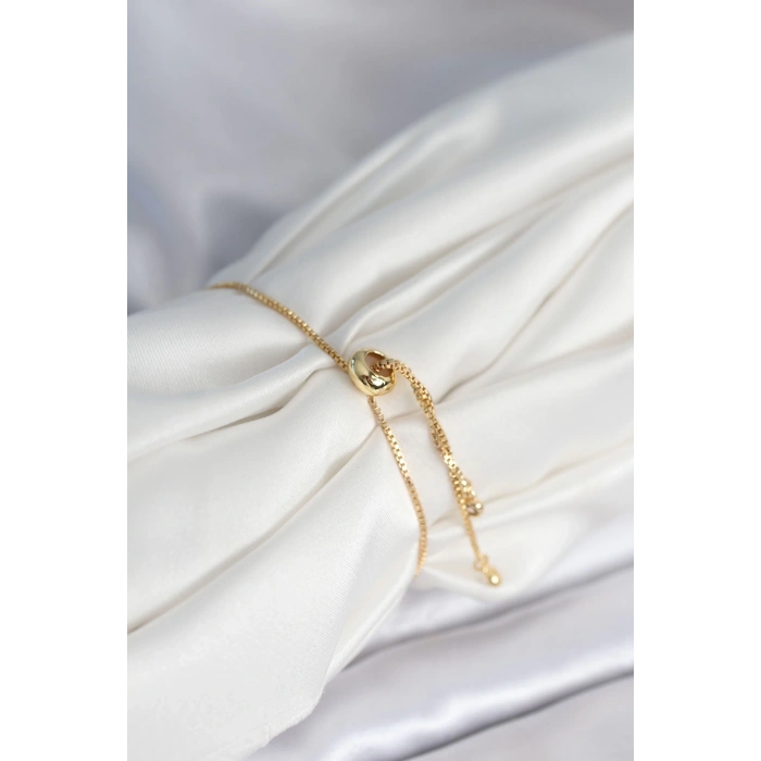 Mey İthalat® Yıldız Model Asansörlü Gold Renk Kadın Bileklik