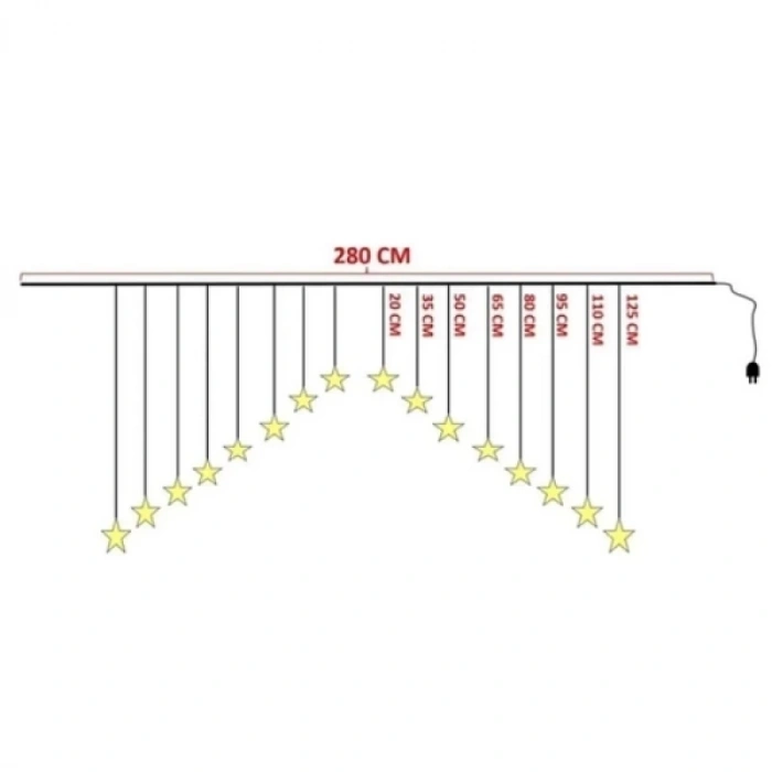 BFS Yıldız Perde Led Çapraz