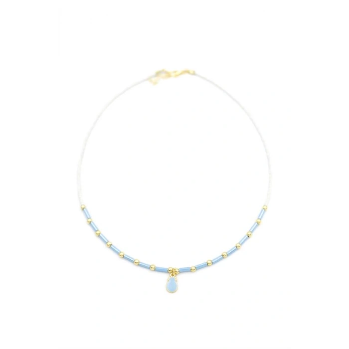 Boncuk Ananas Kolye - Beyaz