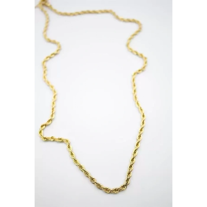 Burgu Zincir Kolye 60cm-4mm - Altın