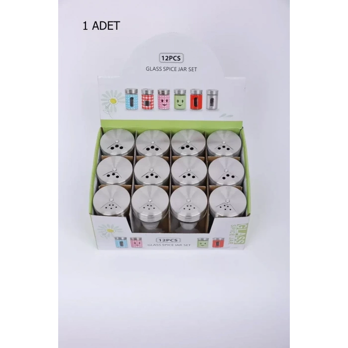 Cam Baharatlık Demir Kapaklı 1 Adet Royaleks-MTR-2203-06