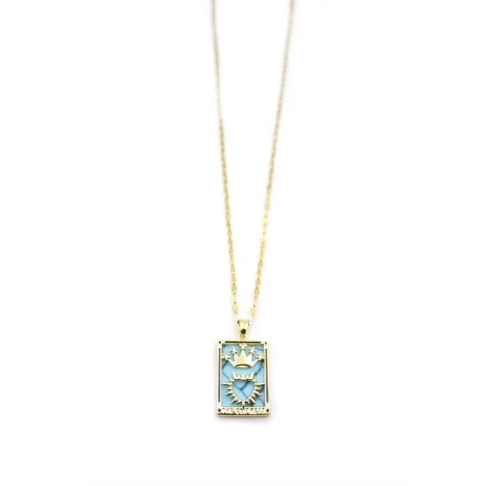 Çelik Tarot Kolye - Altın