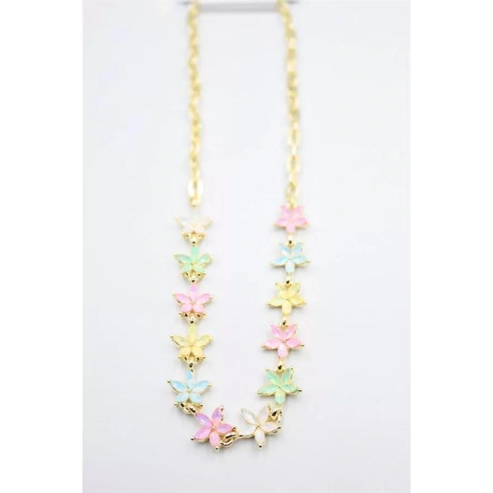 Çiçek Kolye - Altın