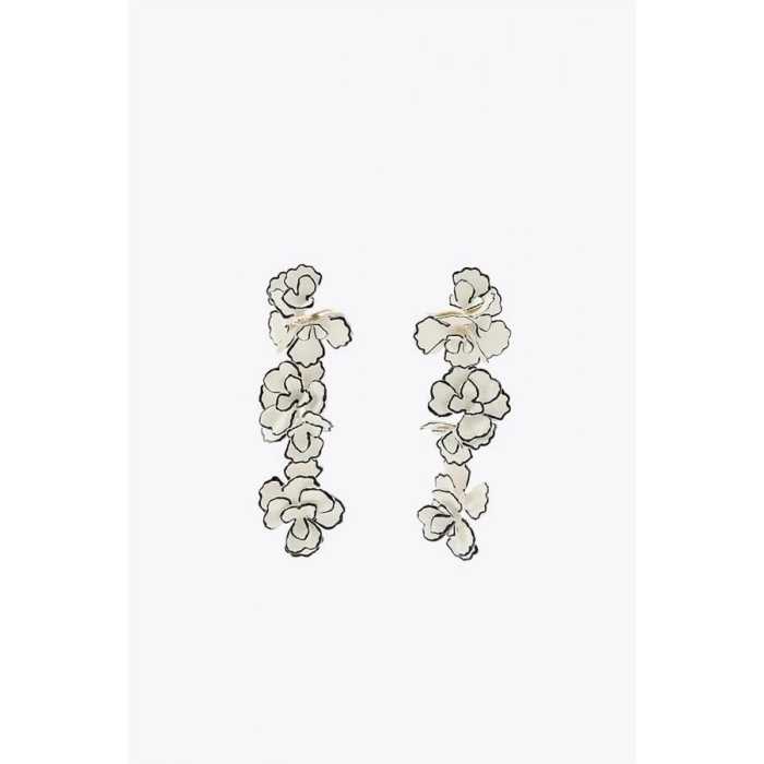 Çiçek Küpe - Beyaz