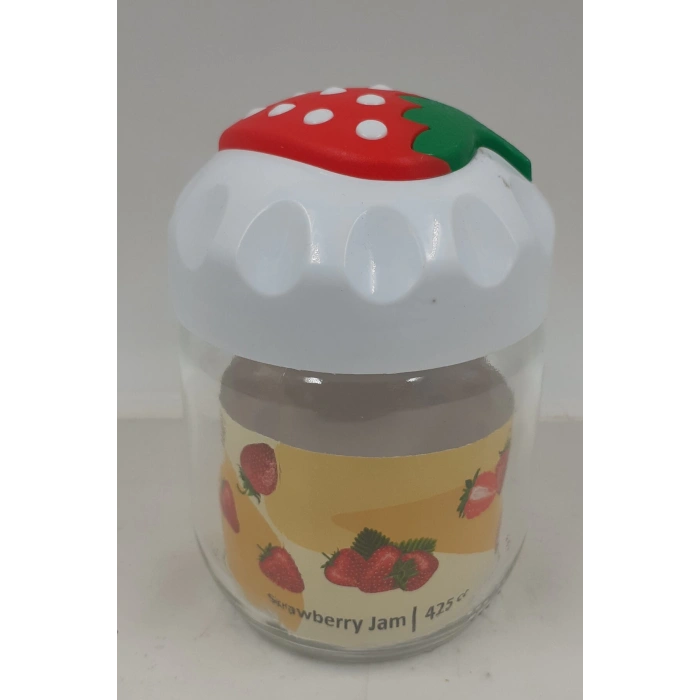 Çilek Desenli Kavanoz 1 Adet 425 Cc Royaleks-CK425