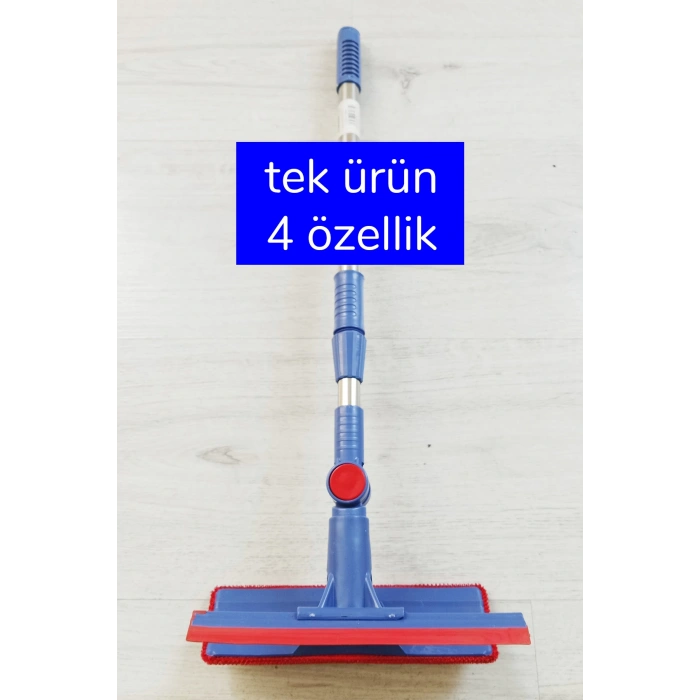 Çok Amaçlı Cam Silme Fırçası - Silikon Uçlu Çekçek - Tüy Toplayıcı Döner Başlıklı