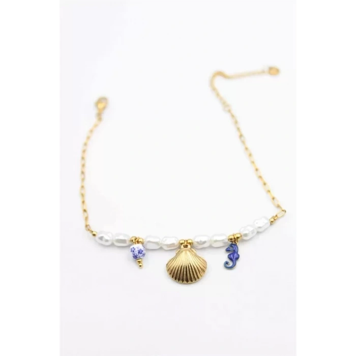 Deniz Kabuğu Halhal - Altın