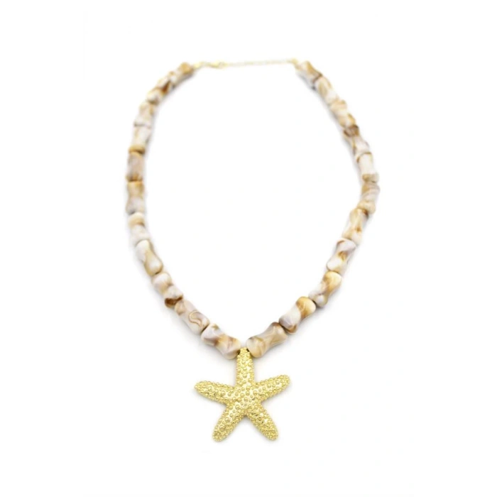 Deniz Kabuklu Yıldız Kolye - Altın