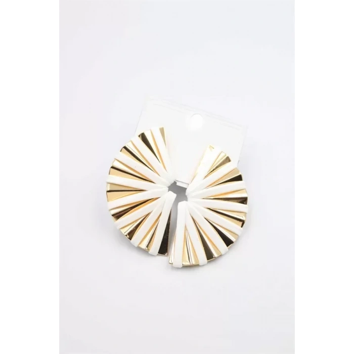 Derili Küpe - Beyaz