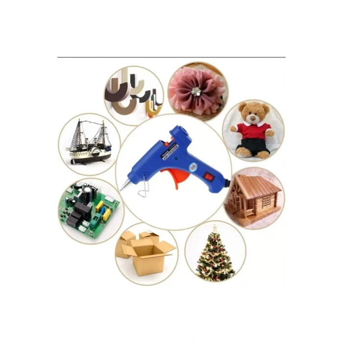 Dhgl Sıcak Silikon Işıklı Tetikli Mum Tutkal Tabancası 20w