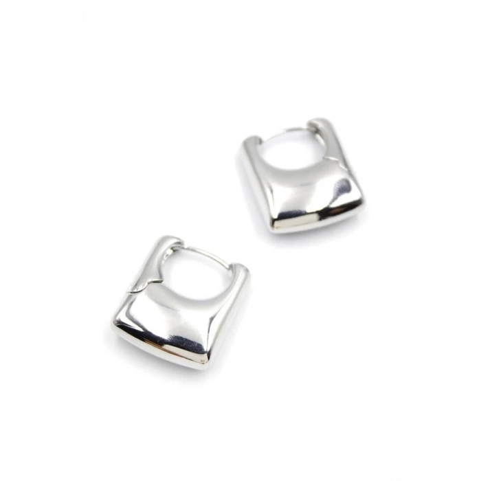 Dikdörtgen Küpe - Gümüş