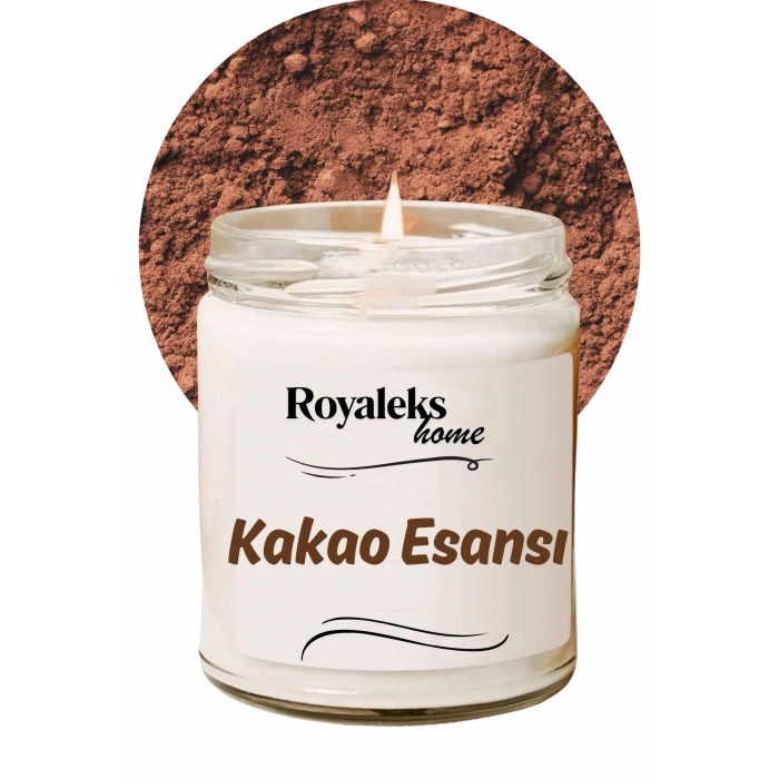 Doğal Özel Seri Kokulu Dekoratif Kavanoz Mum 210 cc - Kakao Esansı - RYL