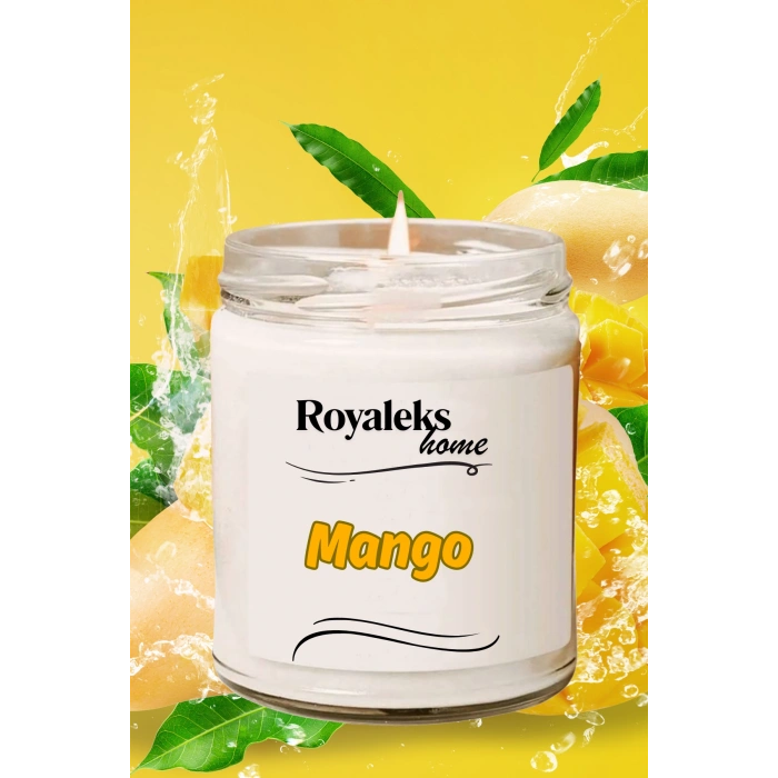 Doğal Özel Seri Kokulu Dekoratif Kavanoz Mum 210 cc - Mango Esansı - RYL