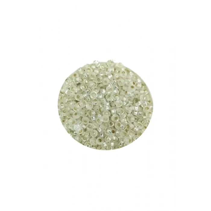 Dökme Cam Kum Boncuk (11/0) 2 mm - 20 Gram -  Şeffaf - BNC034