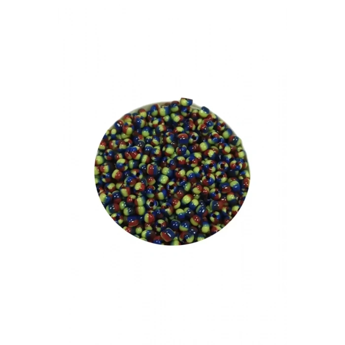 Dökme Cam Kum Boncuk (11/0) 2 mm - 20 Gram -  Üç Renkli - BNC032
