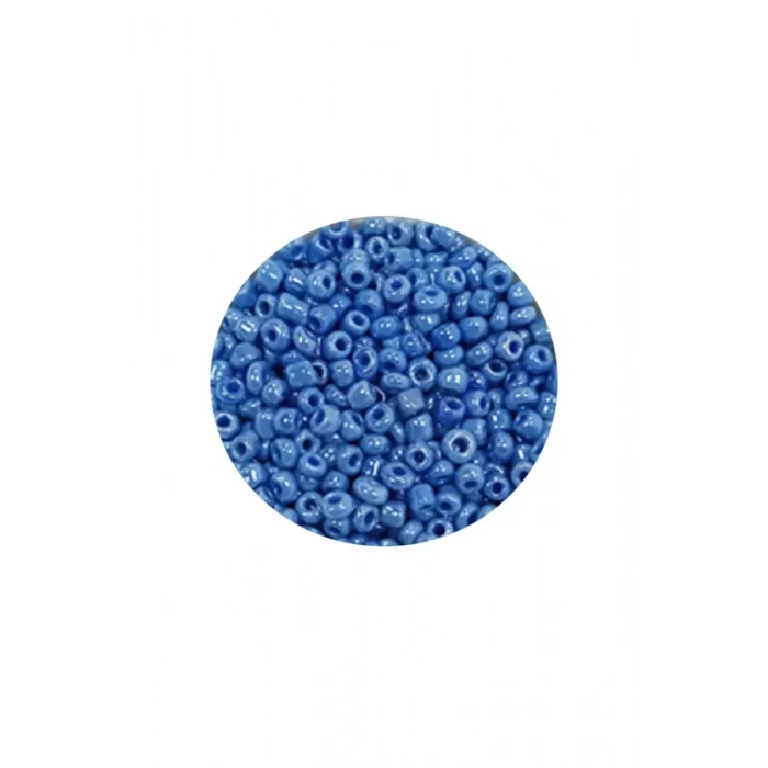 Dökme Cam Kum Boncuk (11/0) 2 mm - 60 Gram -  Mavi - BNC044