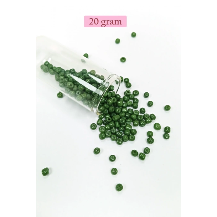 Dökme Cam Kum Boncuk Büyük Boy (6/0) 4 mm - 4 Renk - Toplam 80 Gram - BNC408