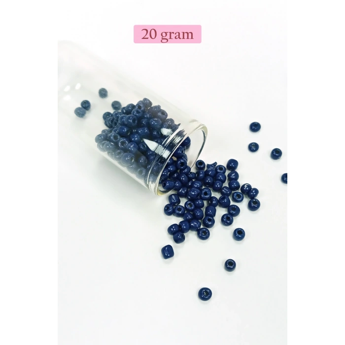 Dökme Cam Kum Boncuk Büyük Boy (6/0) 4 mm - 4 Renk - Toplam 80 Gram - BNC408