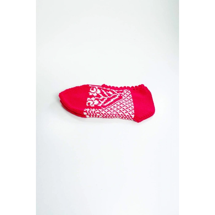 El Örgüsü Kışlık Şık Kadın Yün Patik D11