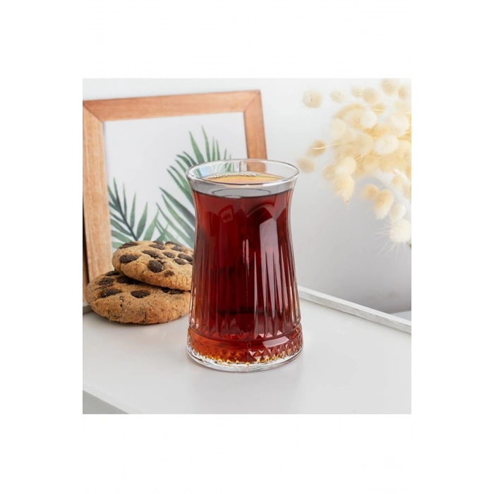 Elegance Desenli Cam Çay Bardağı Seti 150 ml 6lı Royaleks-81310