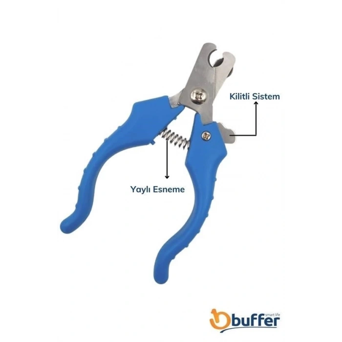 Evcil Hayvan Kedi ve Köpek Paslanmaz Çelik Yaylı Tırnak Makası ve Düzeltme