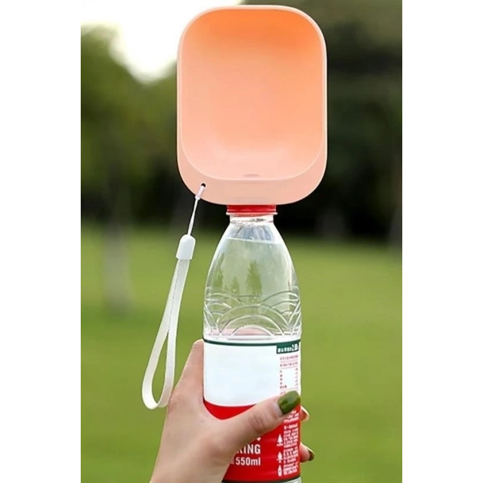 Evcil Hayvan Plastik Yıkanabilir Taşınabilir Su Şişesi Bağlantılı Su Kabı