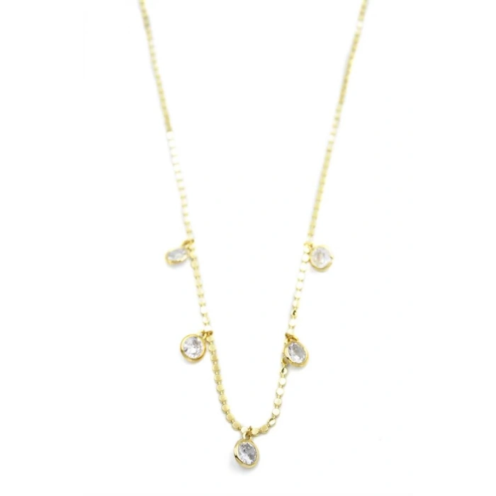 Ezme Zincir Charm Kolye - Altın