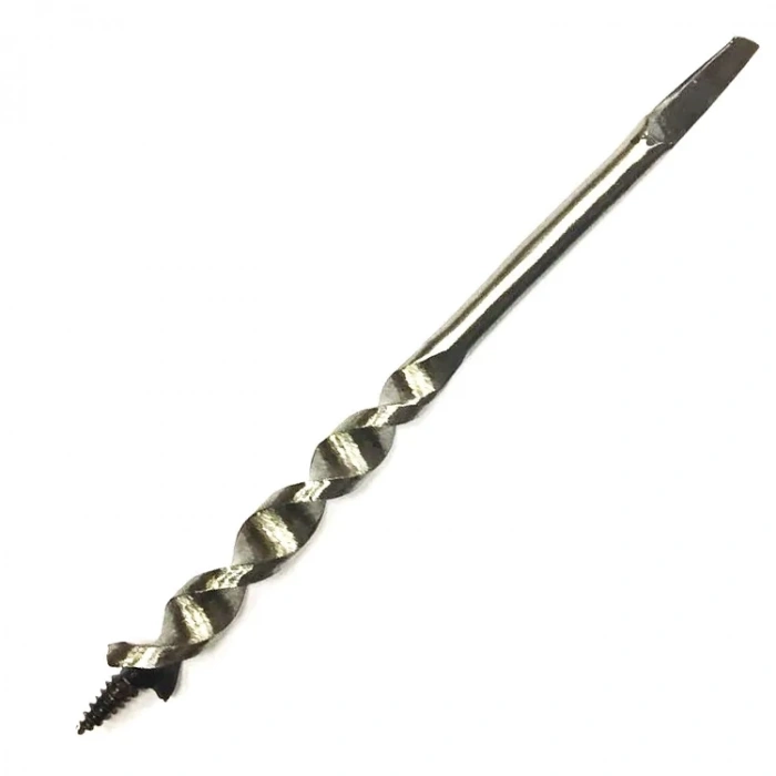 Fenerli Ahşap Burgu El / Matkap Ucu - Dört Köşe 12 Mm