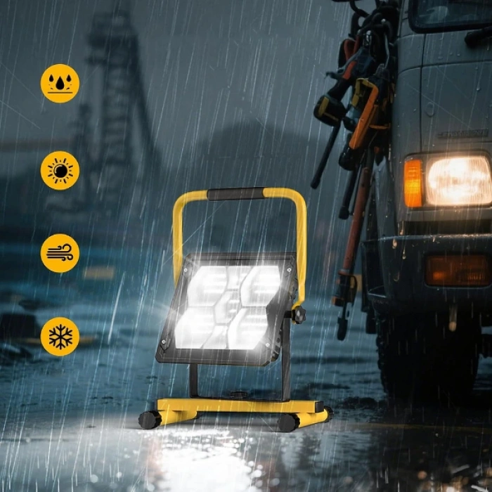 Güneş Enerjili 400 Ledli Powerbank Projektör