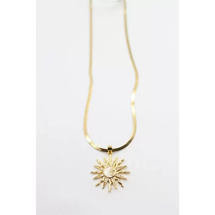 Güneş Kolye - Altın