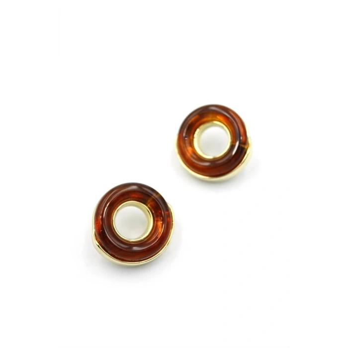 Halka Küpe - Kahverengi