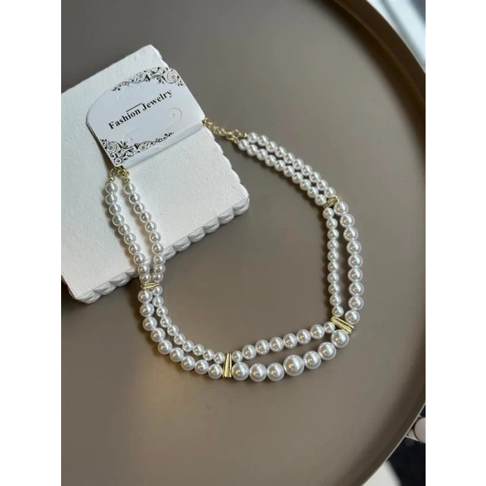 İnci Kolye - Altın